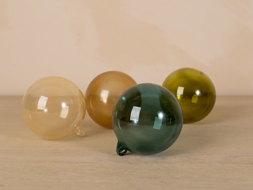 Ferm Living Glass Bauble Ornaments—Set of 4