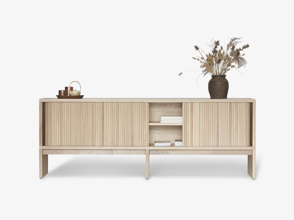 Thom Fougere for Mjölk Tambour Credenza White Oak