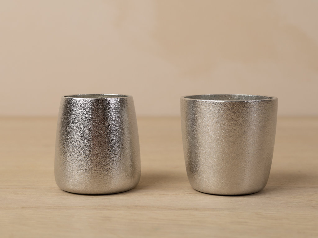 Oji Masanori for Nousaku Futae Nesting Tin Sake Cups