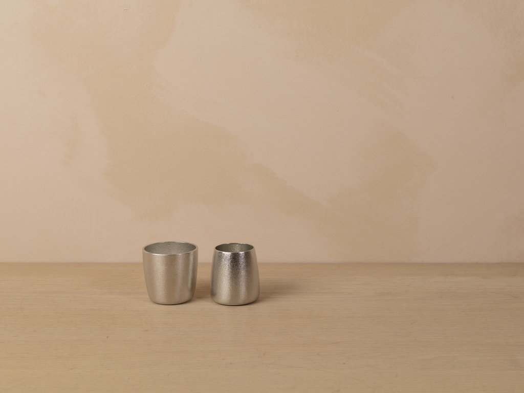 Oji Masanori for Nousaku Futae Nesting Tin Sake Cups