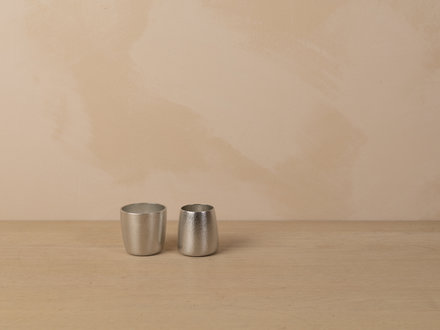 Oji Masanori for Nousaku Futae Nesting Tin Sake Cups