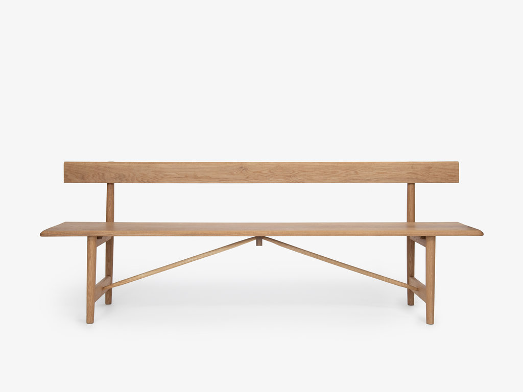 Mjölk Enfield Shaker Bench, white oak