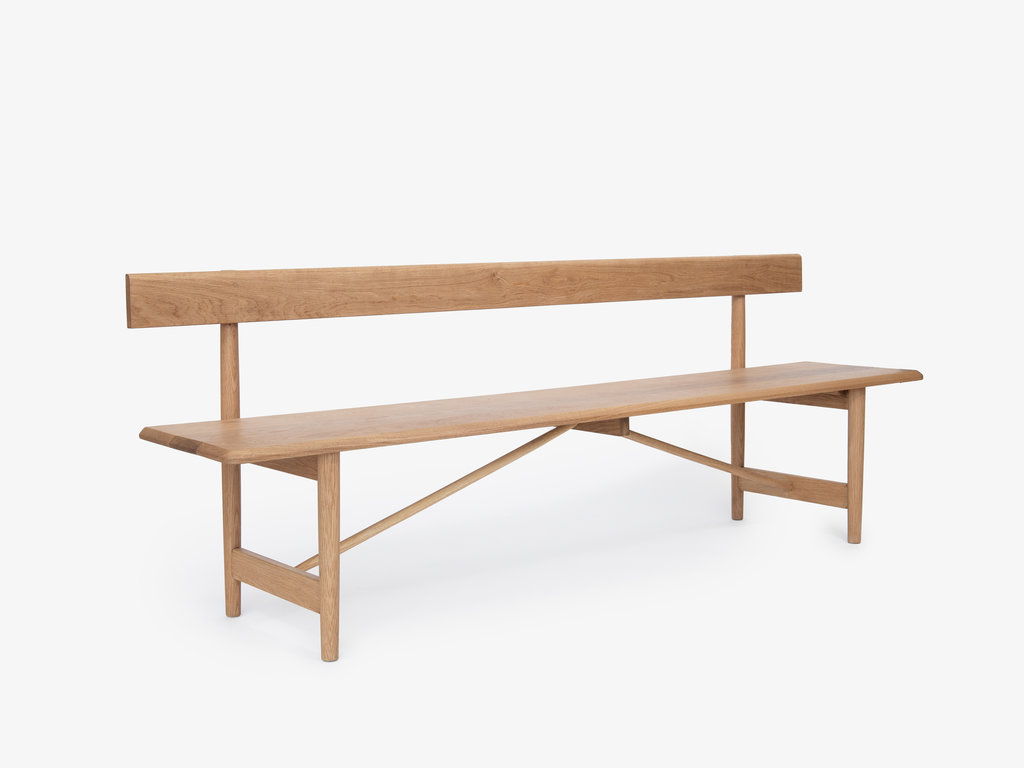 Mjölk Enfield Shaker Bench, white oak