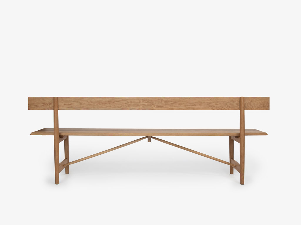 Mjölk Enfield Shaker Bench, white oak
