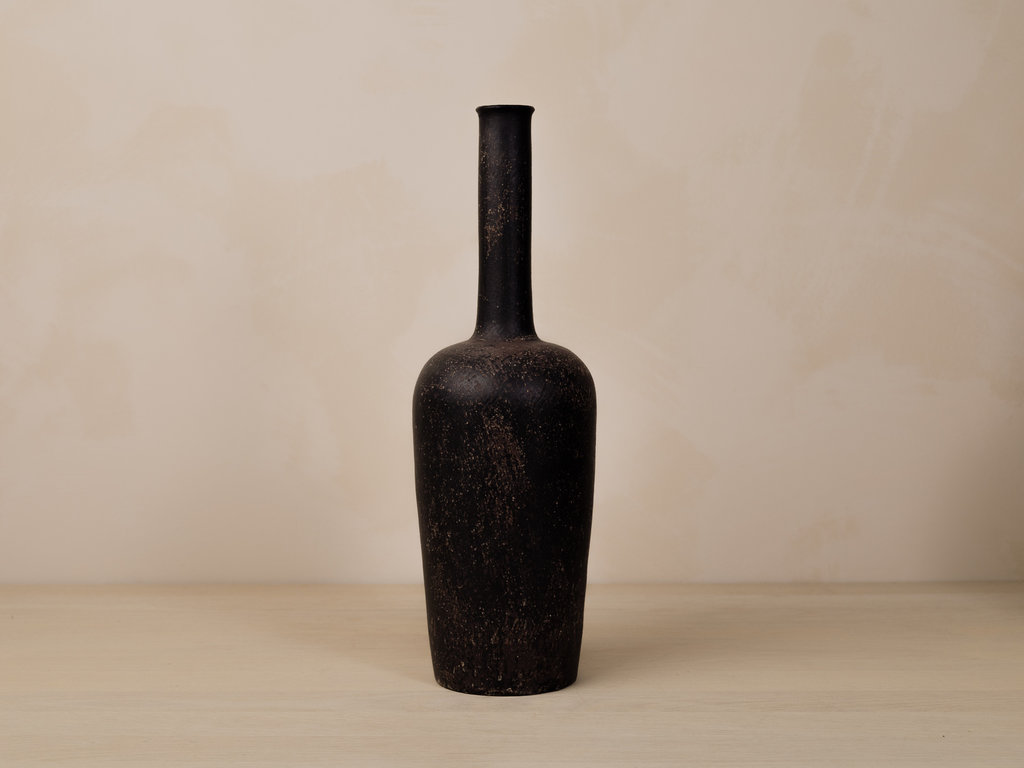 Tetsuya Ozawa Long Neck Bottle Vase Black