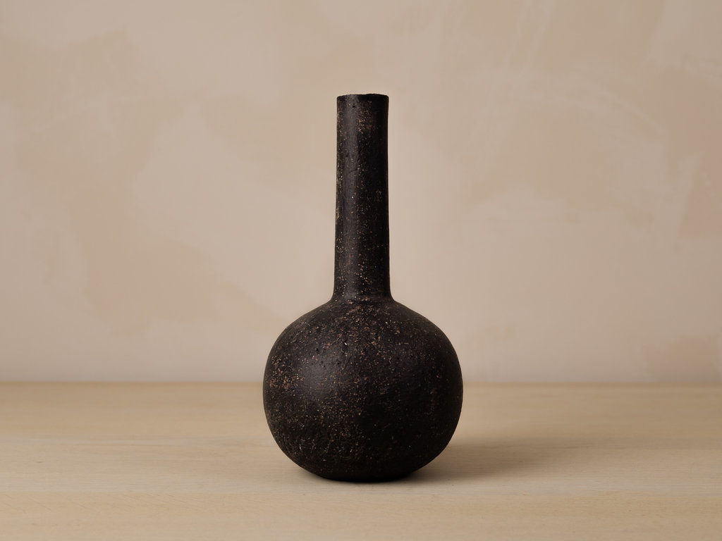 Tetsuya Ozawa Long Neck Vase Black