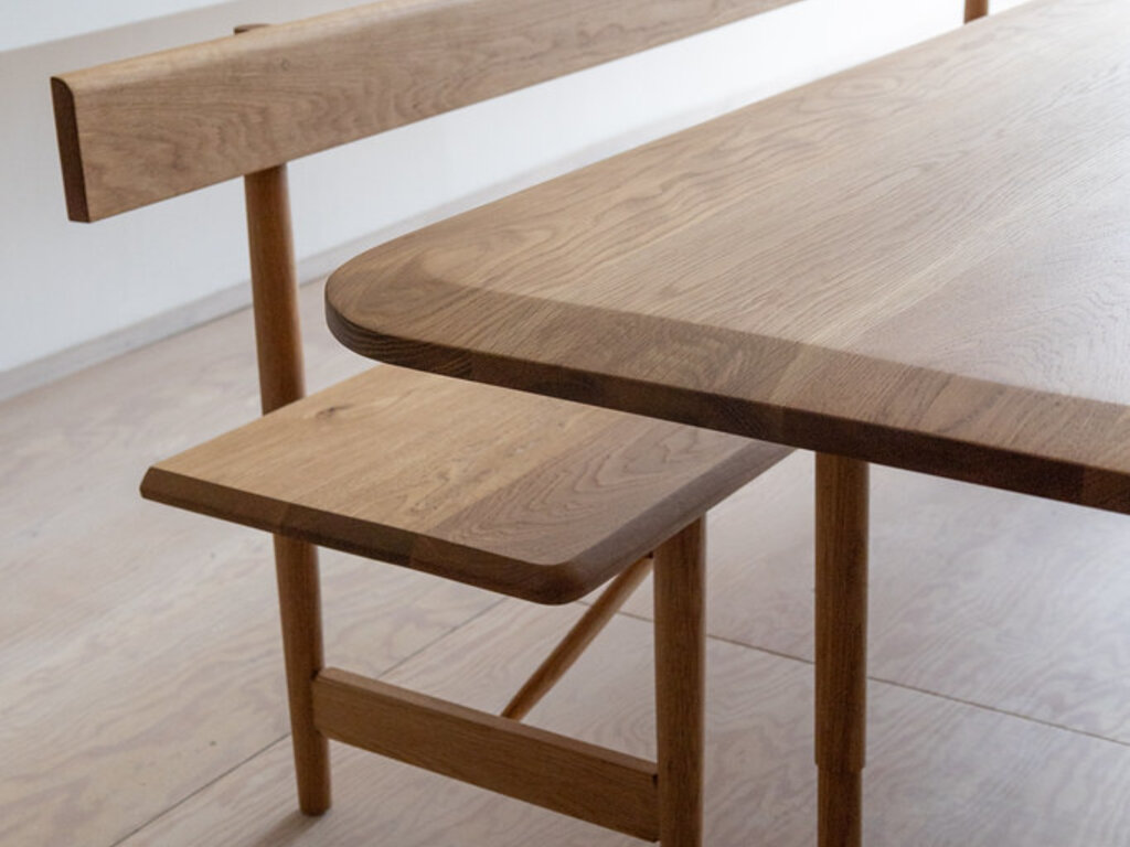 Mjölk Enfield Shaker Bench, white oak