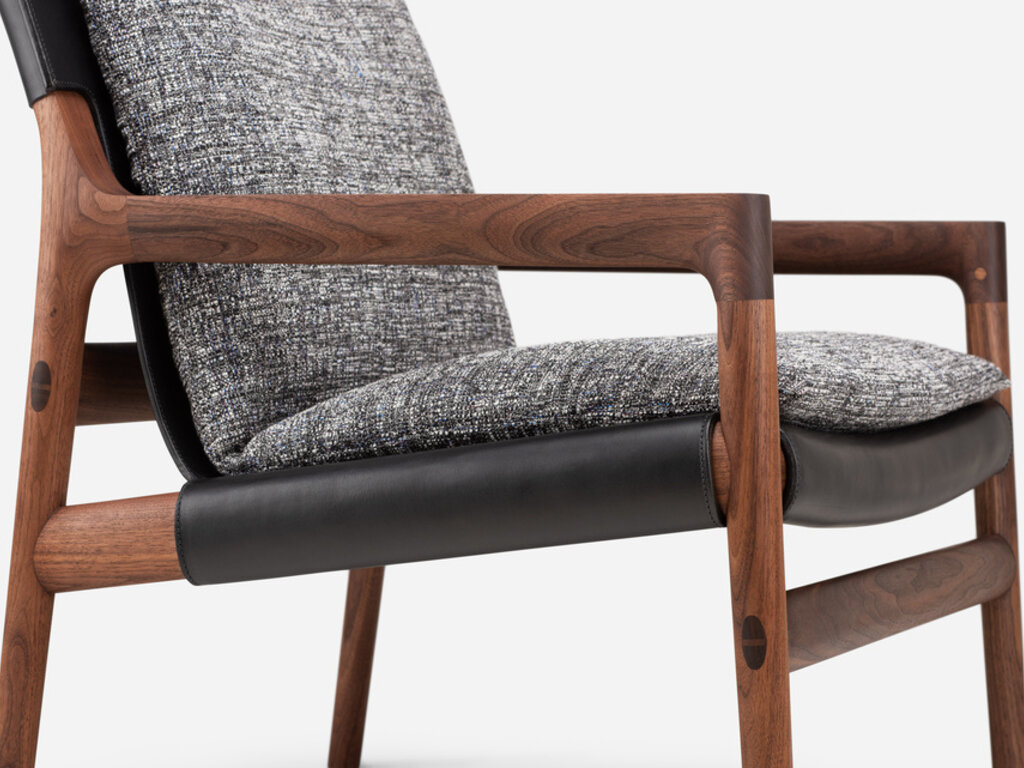 Luca Nichetto for De La Espada Sela Lounge Chair With Narrow Arms