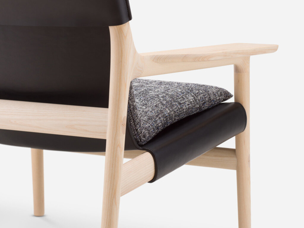 Luca Nichetto for De La Espada Sela Lounge Chair With Wide Arms