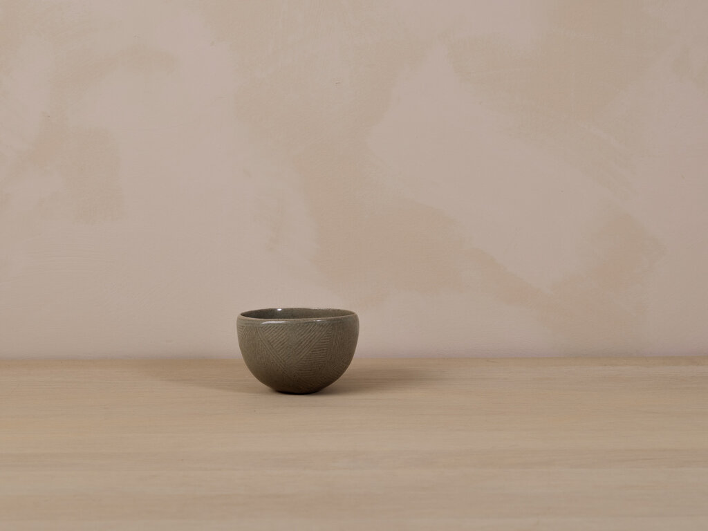 Jurgen Lehl Pottery Tea Bowl (Greyish Blue)
