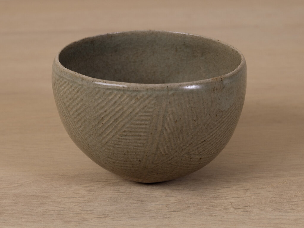 Jurgen Lehl Pottery Tea Bowl (Greyish Blue)