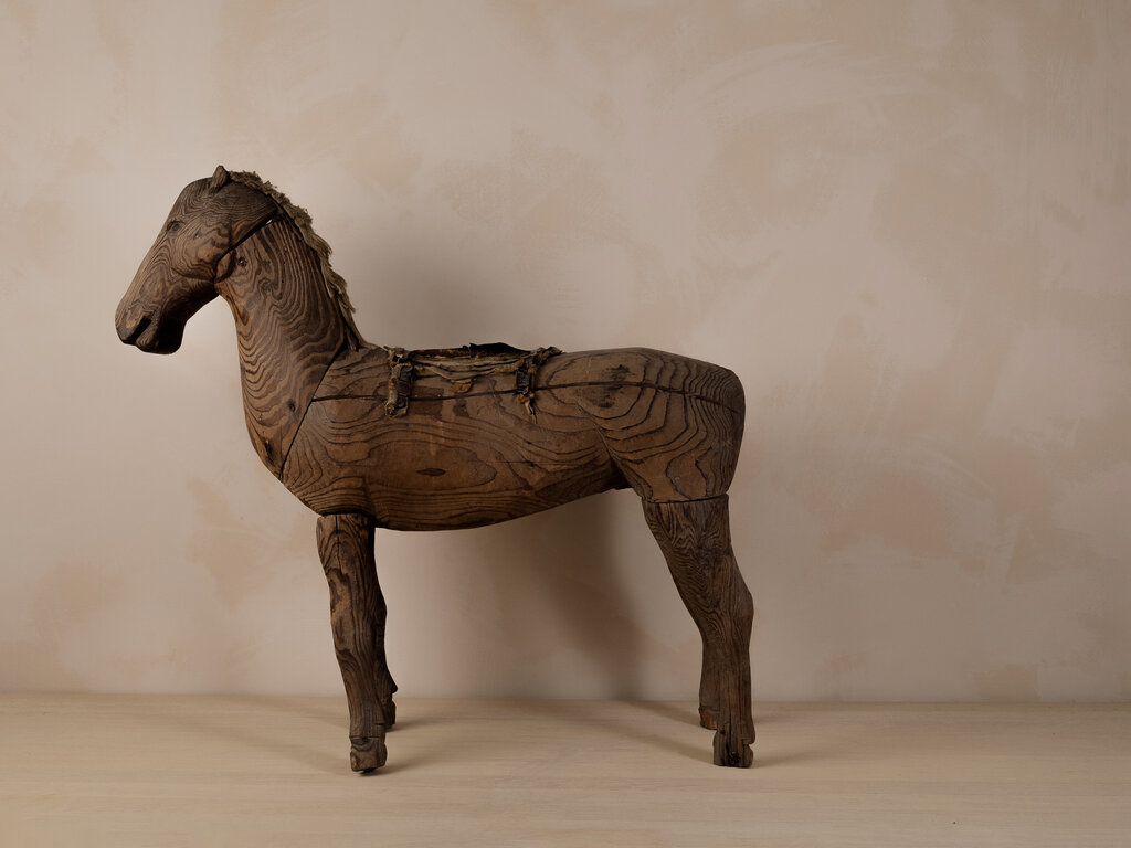 Antique Antique Japanese Wooden Horse