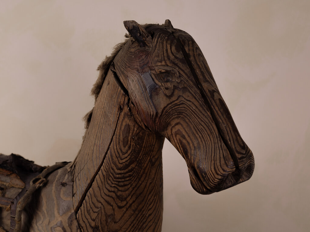 Antique Antique Japanese Wooden Horse