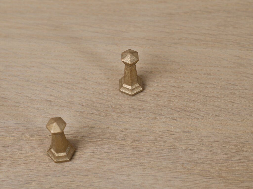 Oji Masanori for Futagami Chess-shaped Brass Magnets (Set of 2)