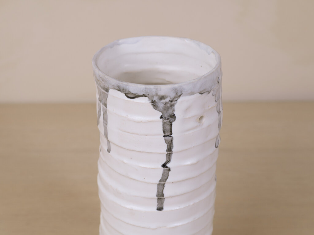 Masanobu Ando Textured Cylinder Drip Vase