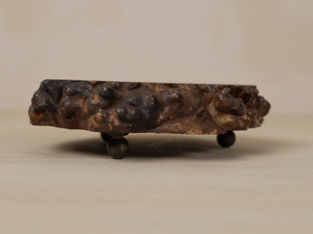 Antique Japanese Burl with Brass Legs