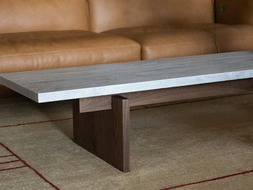 Thom Fougere for Mjölk Mjölk Stone Coffee Table (Walnut)