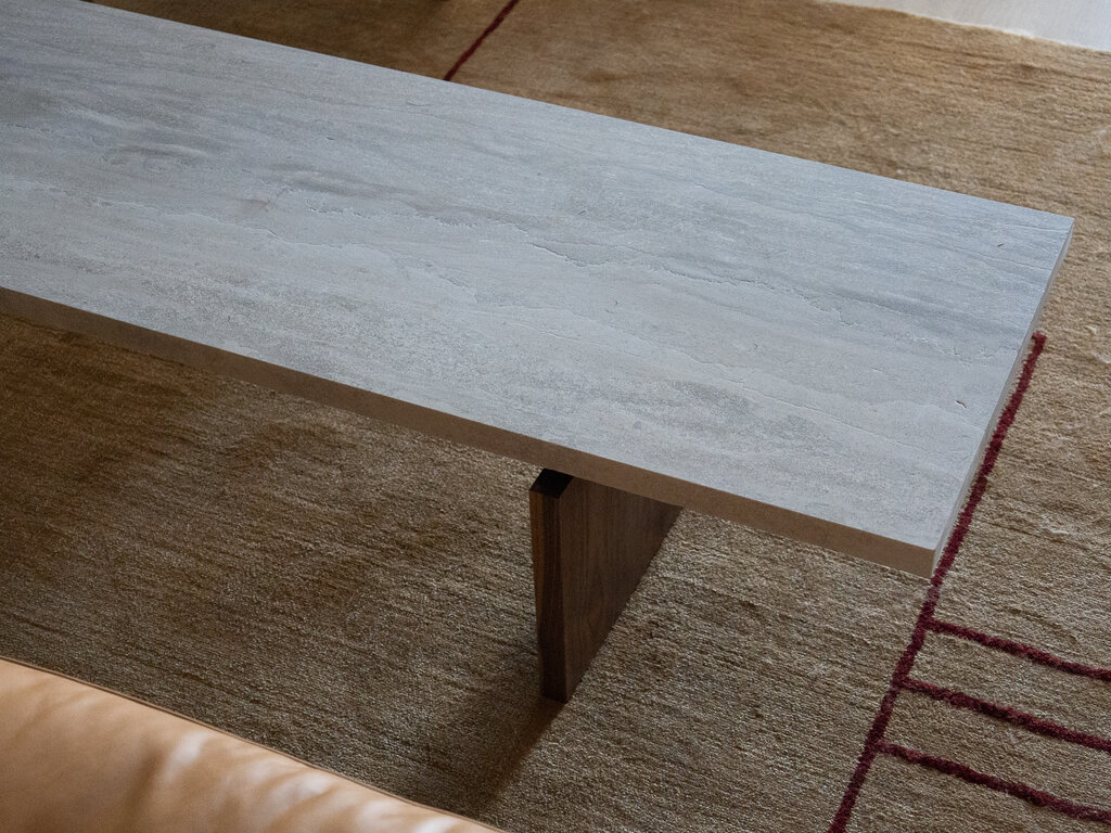 Thom Fougere for Mjölk Mjölk Stone Coffee Table (Walnut)