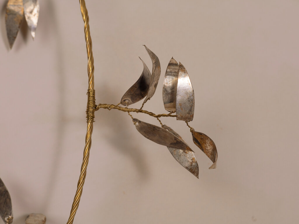 Large Brass Leaf Wreath