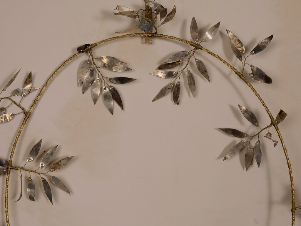 Large Brass Leaf Wreath