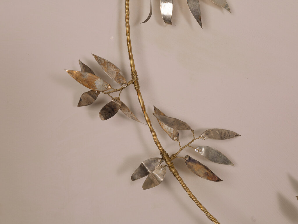 Large Brass Leaf Wreath