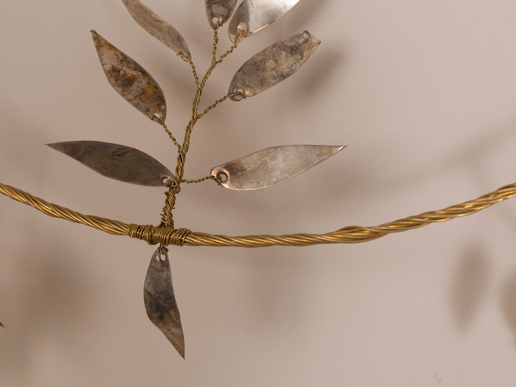 Large Brass Leaf Wreath