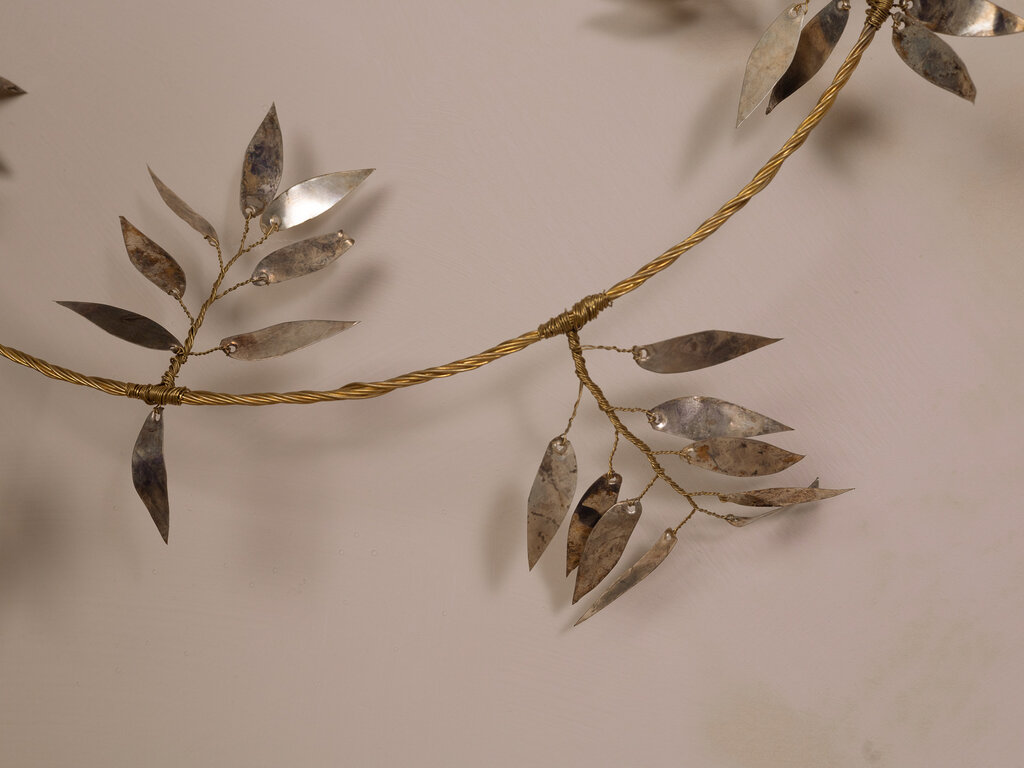 Large Brass Leaf Wreath