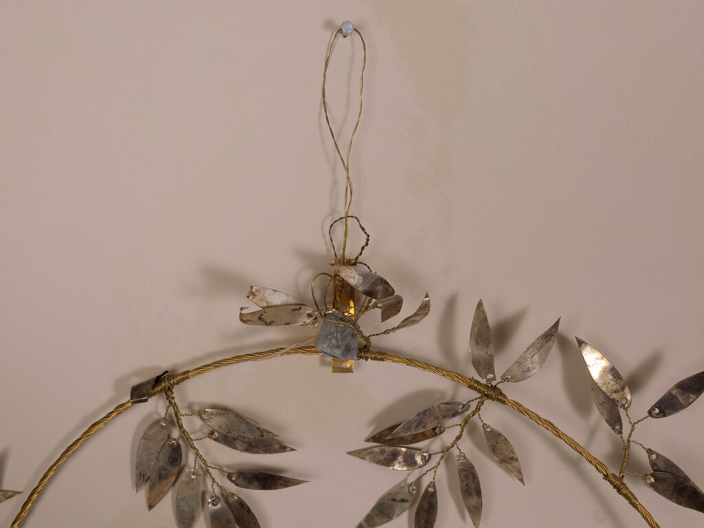 Large Brass Leaf Wreath