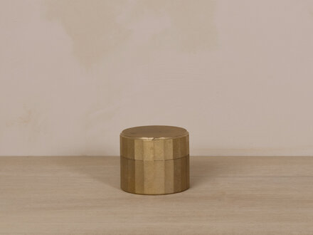 Oji Masanori for Susumuya Brass Tea Canister, Medium