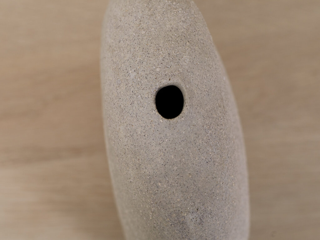 Ceramik B Pebble Grey Textured Vase C