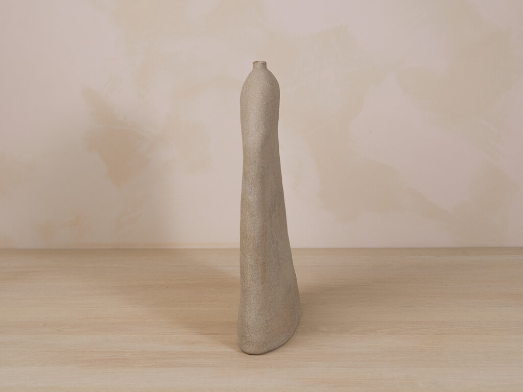 Ceramik B Pebble Grey Textured Vase B
