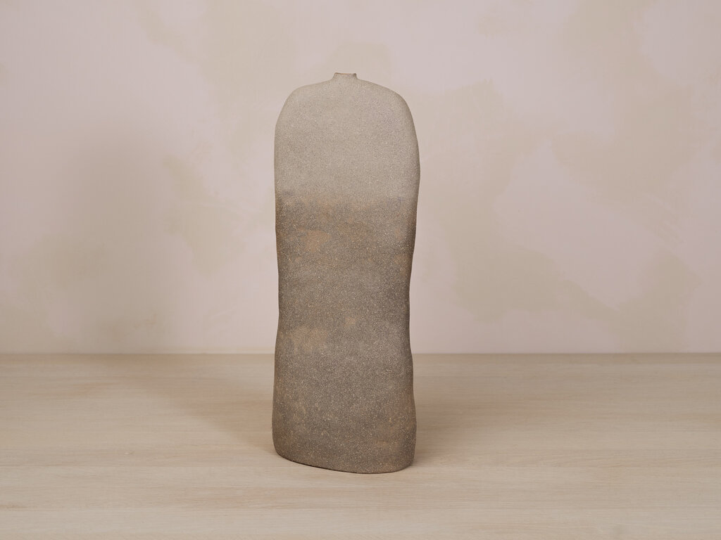 Ceramik B Pebble Grey Textured Vase A