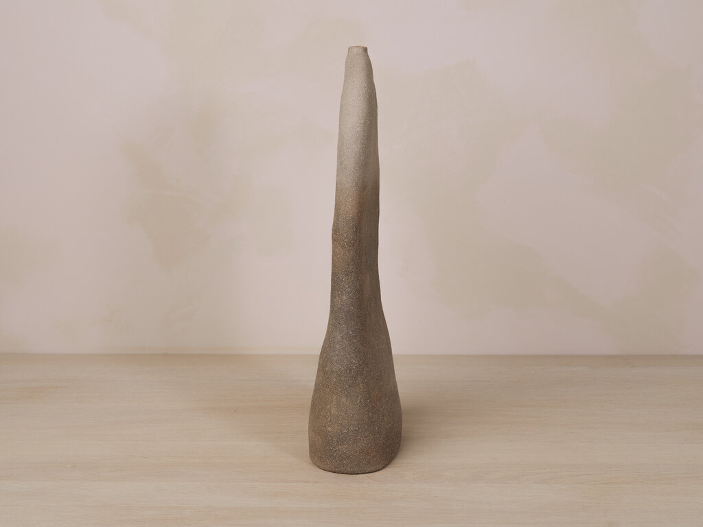 Ceramik B Pebble Grey Textured Vase A