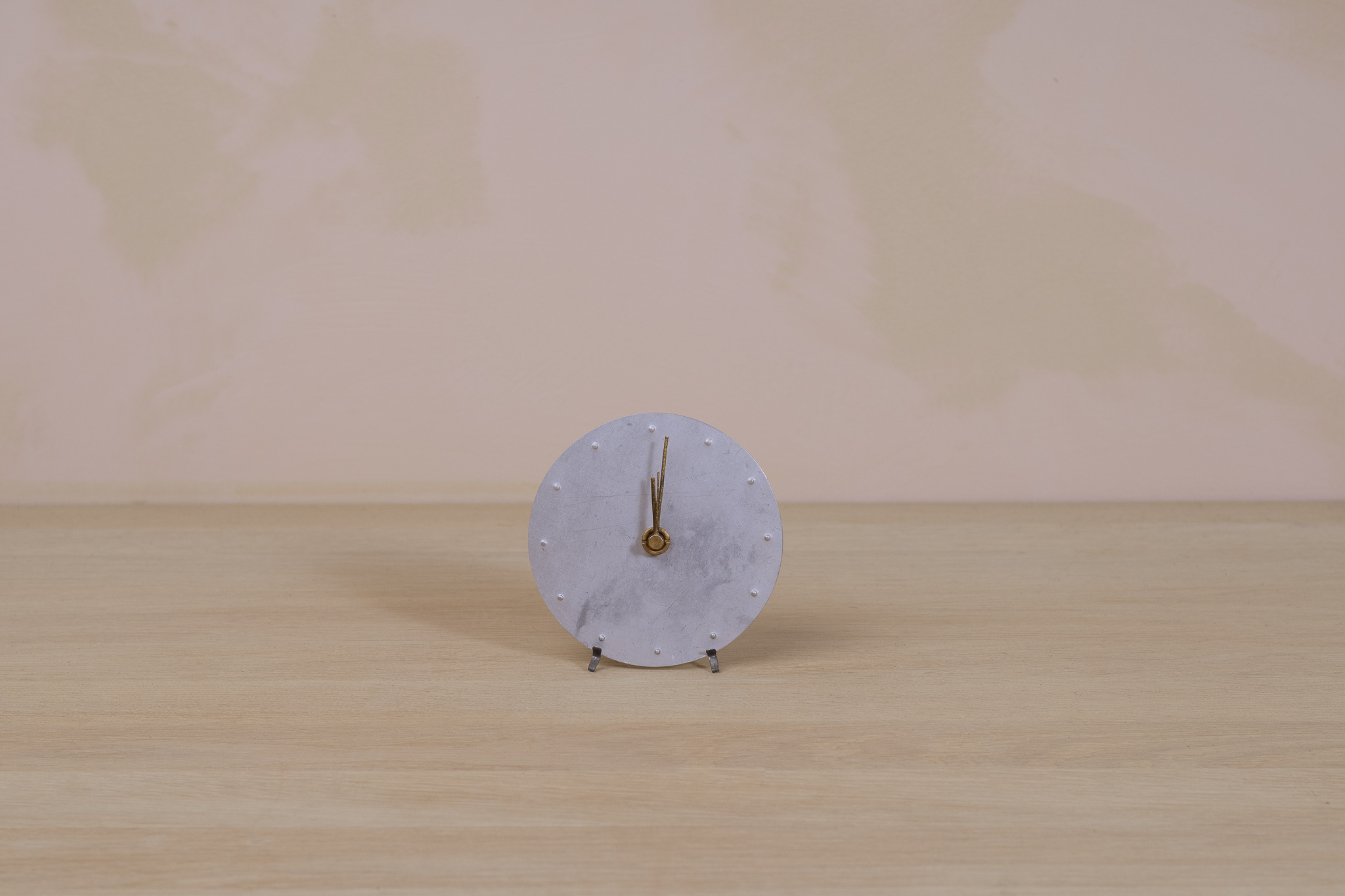 Kentaro Masumitsu Small Aluminum Clock with Stand