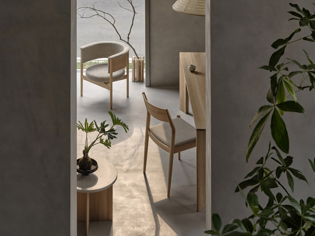 Norm Architects for Karimoku Case N-DC02 Kinuta Dining Chair (Upholstered)