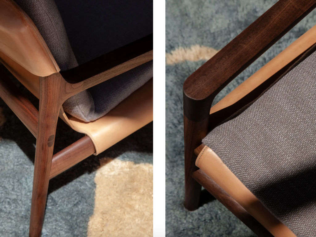 Luca Nichetto for De La Espada Sela Lounge Chair (Narrow Arms)