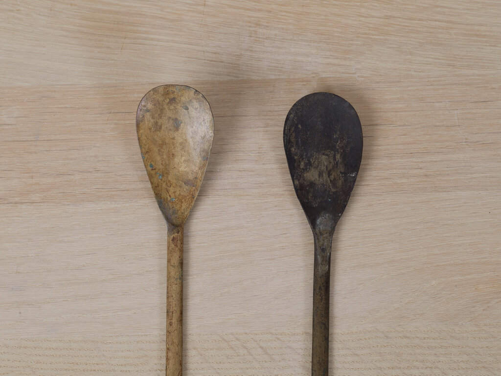 Antique Long Spoon, Brass