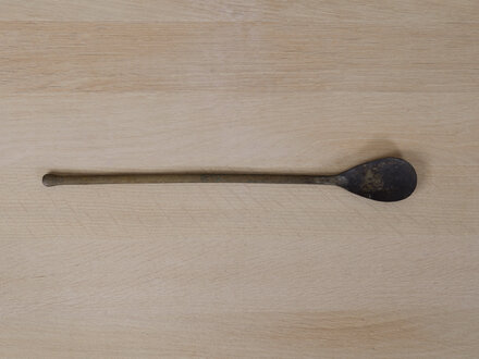 Antique Long Spoon, Dark Brass
