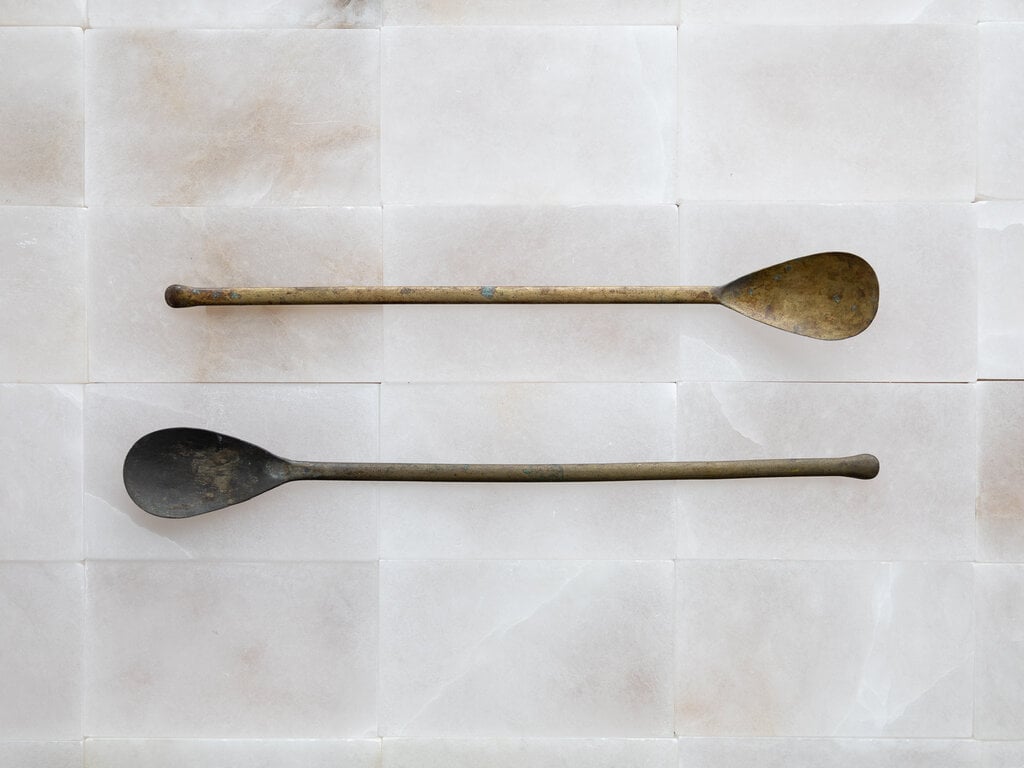 Antique Antique Dark Brass Spoon