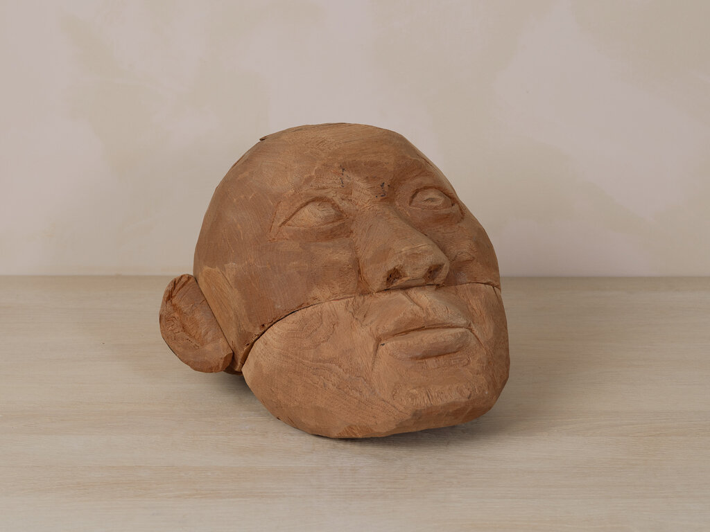 Antique Hand Carved Chestnut Head (XL)