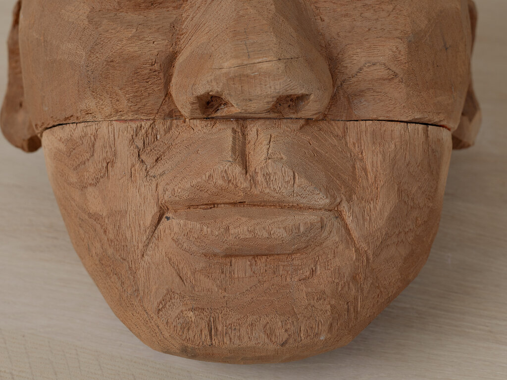 Antique Hand Carved Chestnut Head (XL)