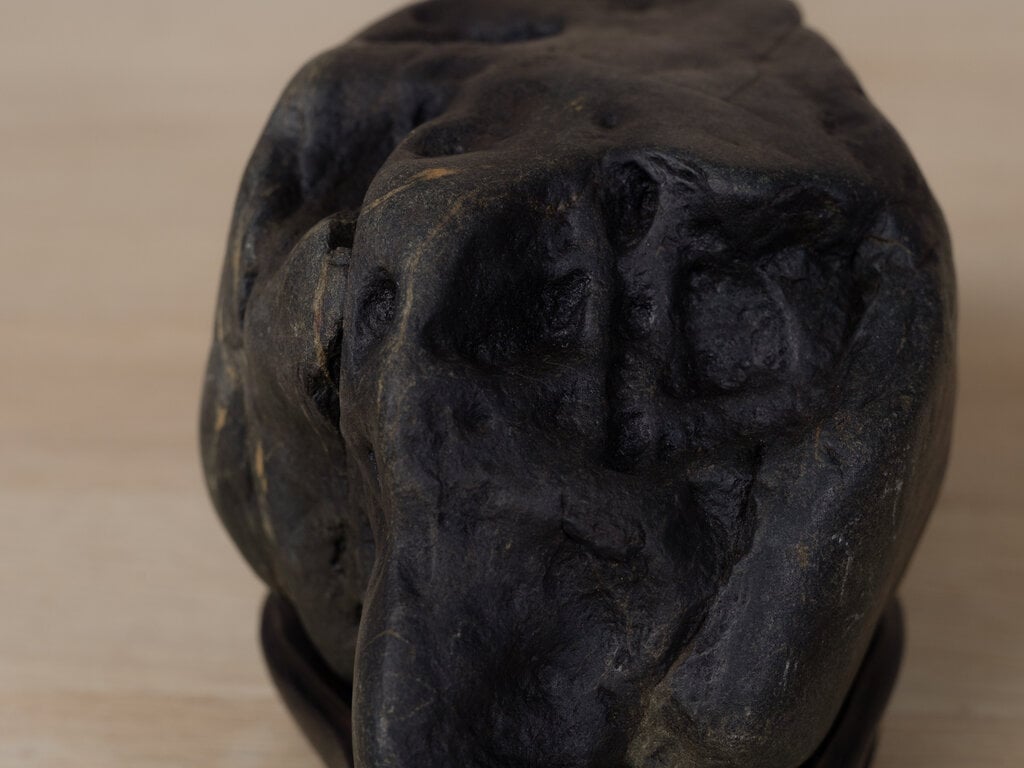 Large Japanese Viewing Stone, Black