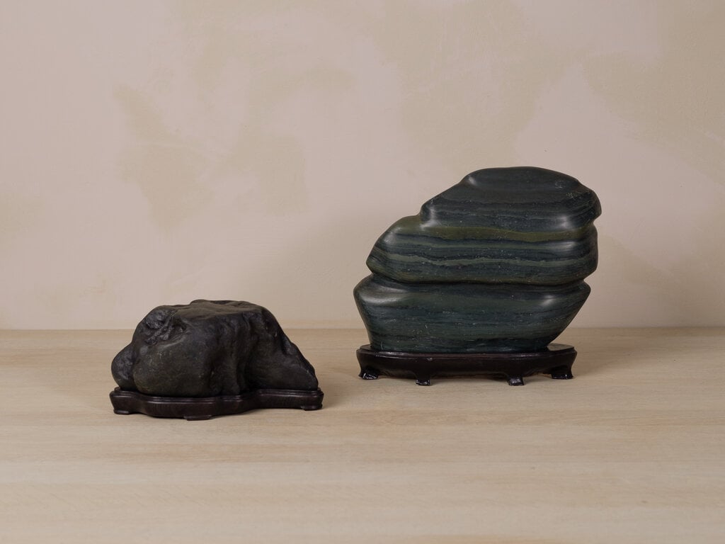 Large Japanese Viewing Stone, Black