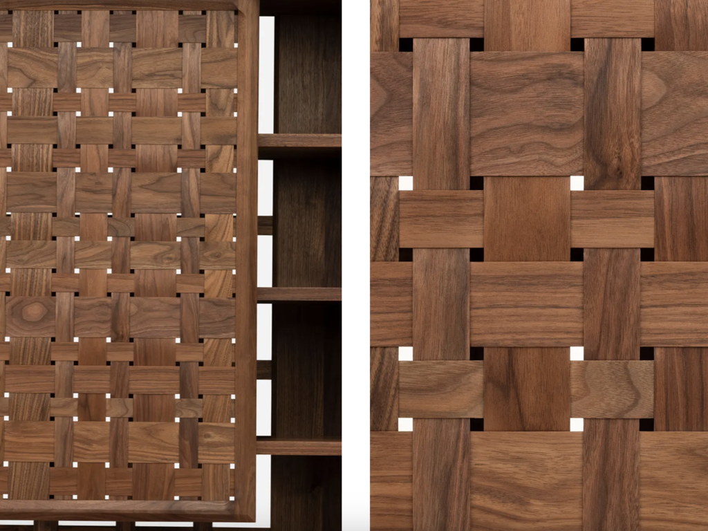 De La Espada Arts and Crafts 4-unit cabinet - Woven Timber