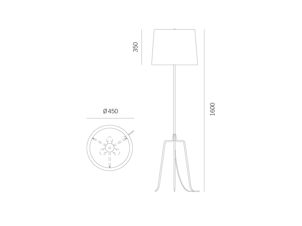 JT Kalmar Dreistelz Floor Lamp