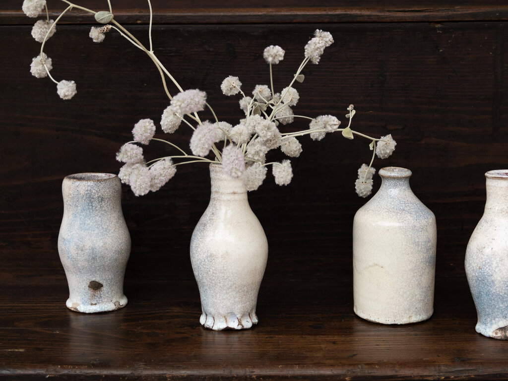 Yoji Yamada White Bottle Vase 14