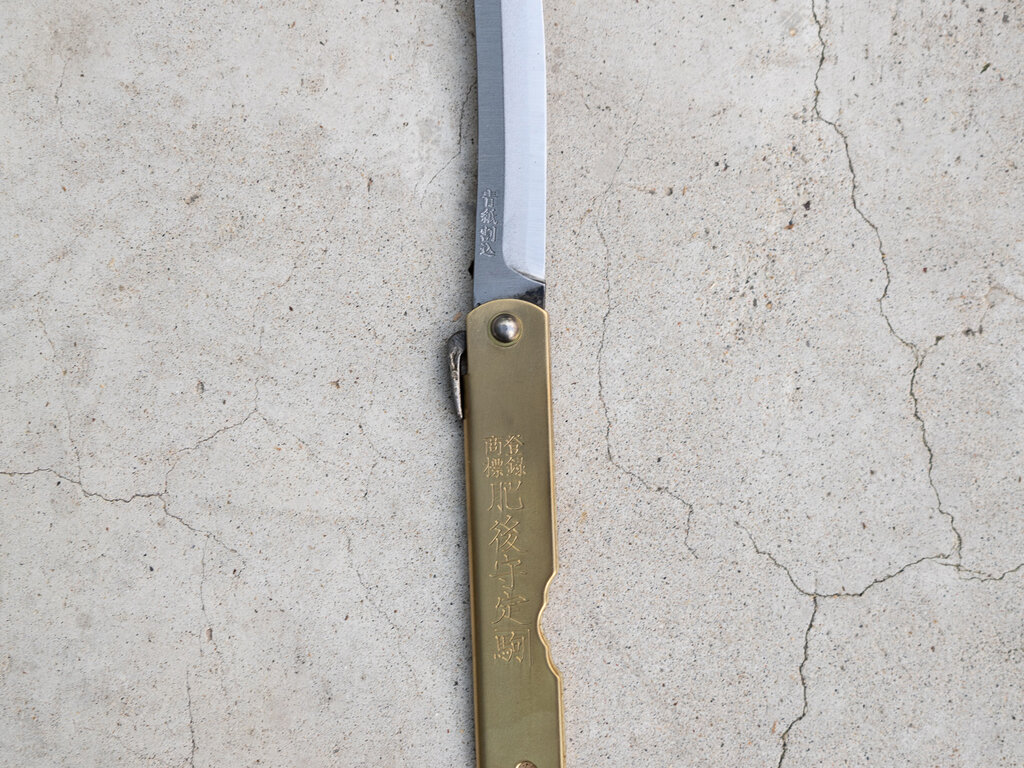 Nagao Kanekoma Higonokami Japanese Folding Knife (Brass)