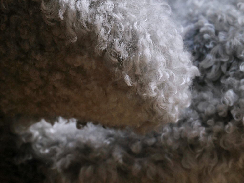 Finn Juhl Pelican Chair, Gotland Grey Sheepskin