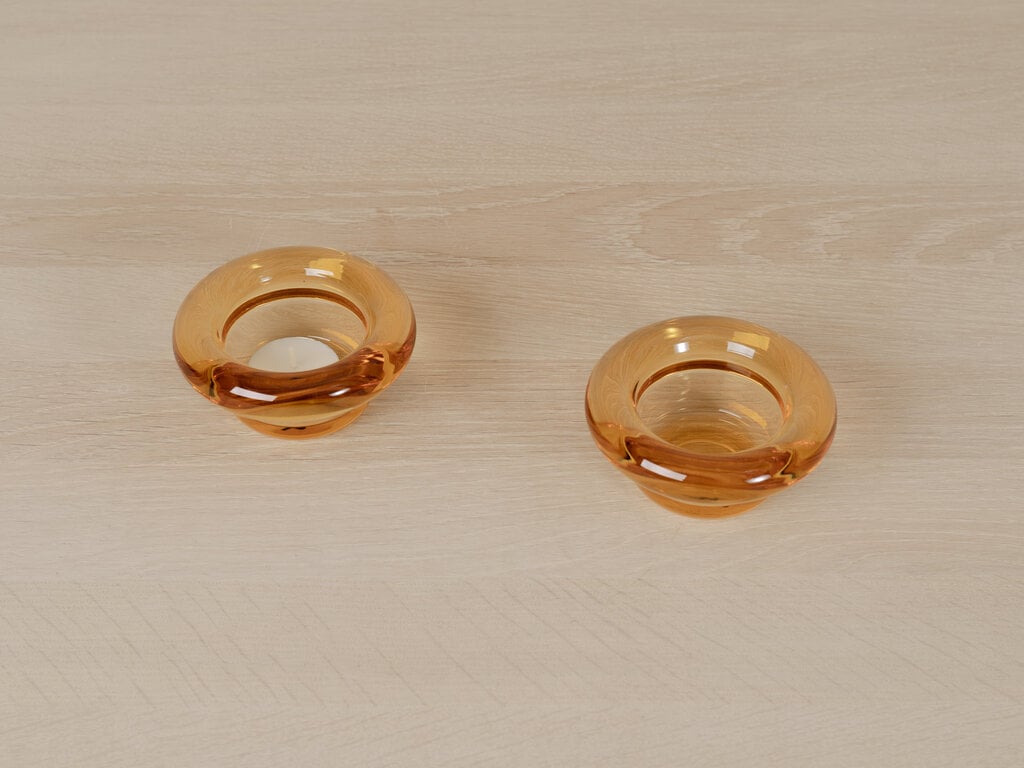Nedre Foss Sirkel Tealight Holder (Amber)