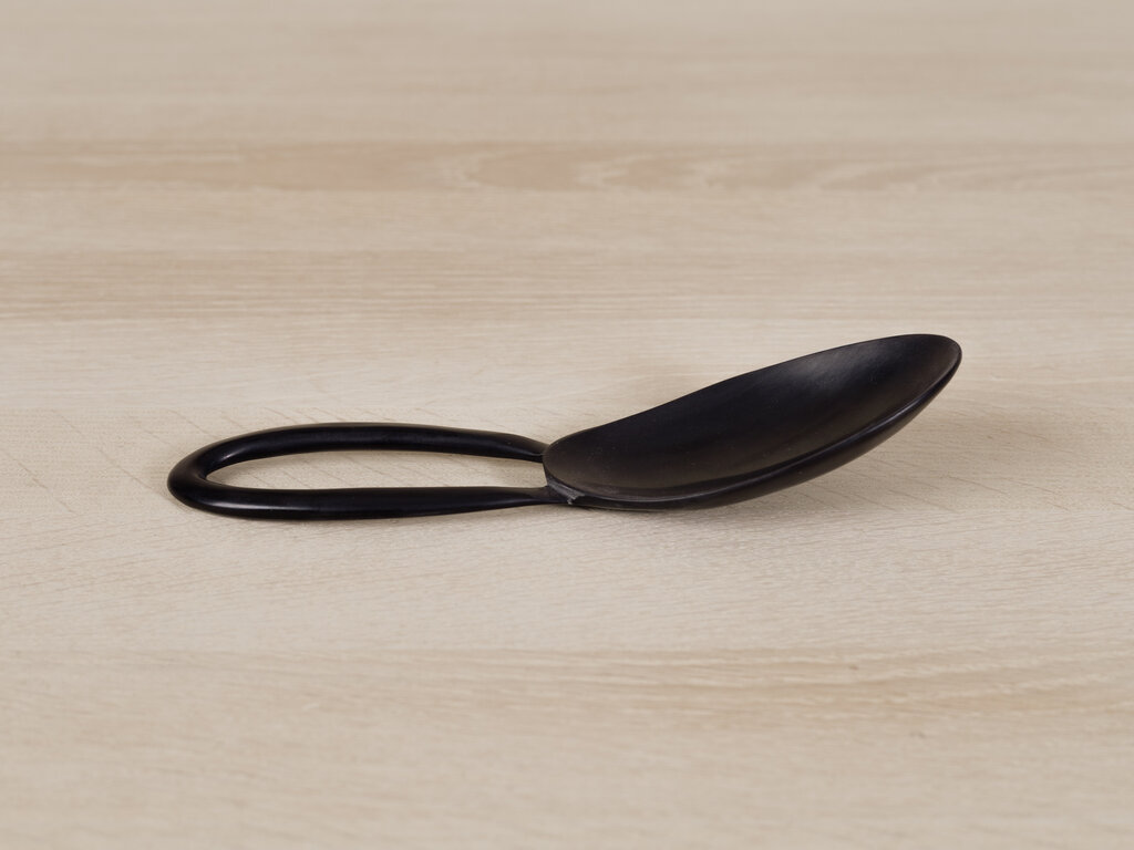 Jurgen Lehl Black Horn Open Handle Spoon